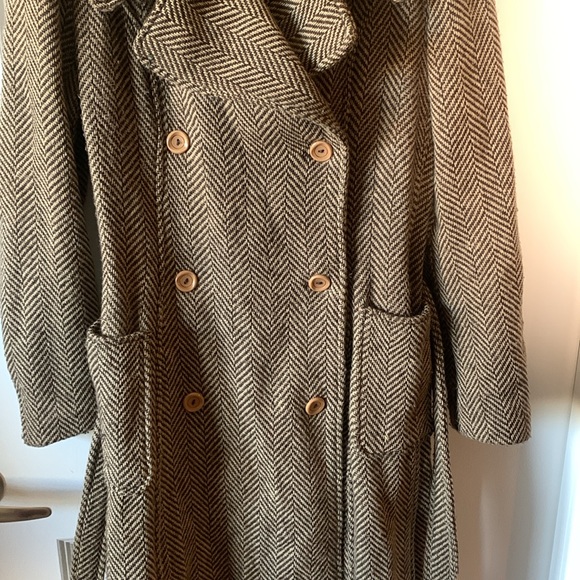 UNITED COLORS OF BENETTON Vintage Brown Houndstooth Jacket - Size 46 (Medium) - Picture 7 of 16